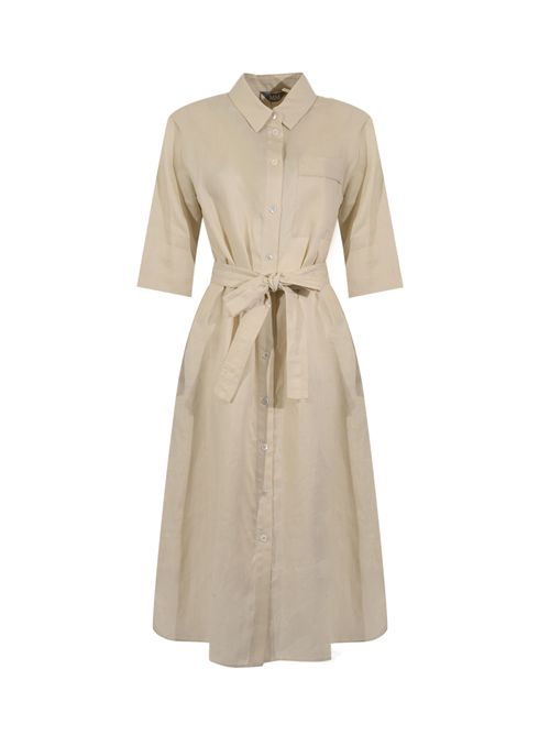 Abito chemisier MMLTABELLA in lino Latte MM Max Mara | 2616221068600011